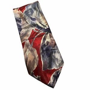Vtg Windridge Mervyn's Abstract Leaf Polyester Tie